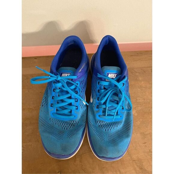 Nike size 9 flex run blue womens sneakers shoes - Picture 3 of 8